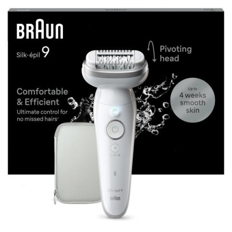Depilator IPL BRAUN Silk-epil 9-011 3D, praca na sucho i mokro, Biały, Złoto