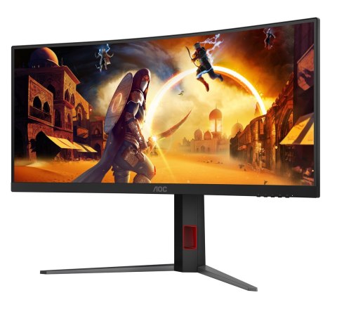 Monitor AOC CU34G4Z 34-calowy, Szybkie VA, WQHD 21:9, 240 Hz, 1 ms, 3440 x 1440 pikseli, 450 cd/m2, ilość portów HDMI: 2, kolor 