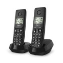 Gigaset PURE 100 duo Telefon analogowy/DECT Nazwa i identyfikacja dzwoniącego Czarny