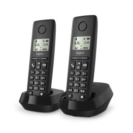 Gigaset PURE 100 duo Telefon analogowy/DECT Nazwa i identyfikacja dzwoniącego Czarny