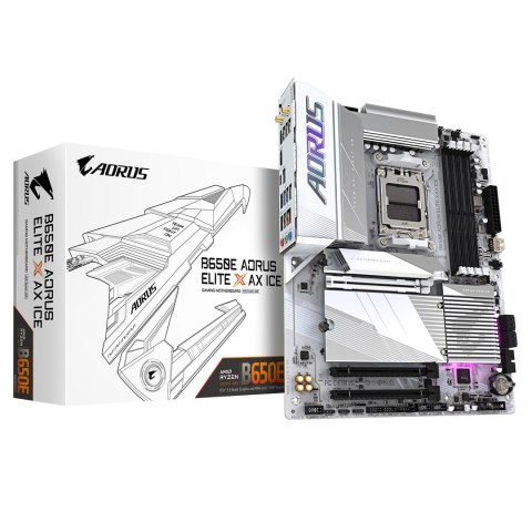 GIGABYTE B650E AORUS ELITE X AX ICE AMD B650 Gniazdo AM5 ATX