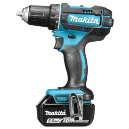 Makita Wiertarko-wkrętarka akumulatorowa, 18 V, 2x 5,0 Ah Li-ion, 62/36 Nm, 1,7kg, LED