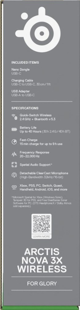 Słuchawki Steelseries Arctis Nova 3X Wireless for Xbox, Levander