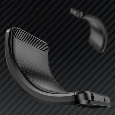 Etui elastyczne silikonowe na Nothing Phone 3a Carbon Case - czarne