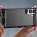 Etui elastyczne silikonowe na Nothing Phone 3a Carbon Case - czarne