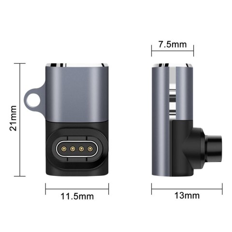 Adapter przejściówka USB-C do zegarka smartwatch Garmin - szary