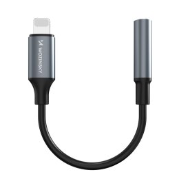 Adapter przejściówka iPhone Lightning - mini jack 3.5mm - czarny