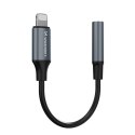Adapter przejściówka iPhone Lightning - mini jack 3.5mm - czarny