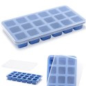 Forma do kostek lodu silikonowa z pokrywką 18 x KOSTKI MINI