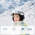 Gogle narciarskie dla dzieci Panda UV400 - czarno-białe