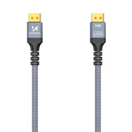 Kabel przewód DisplayPort z ceryfikatem VESA 80 Gb/s 16K HDR HDCP DSC 2m - czarny