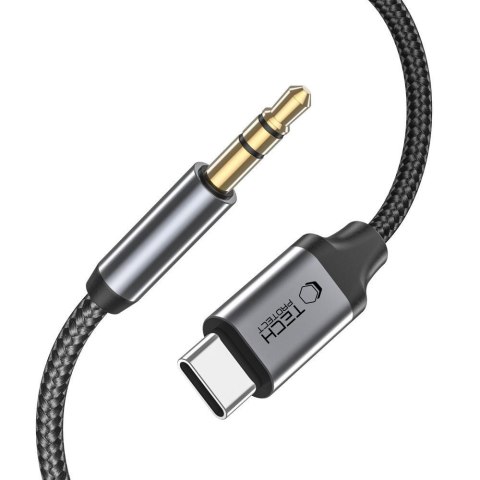 Kabel przewód audio USB-C - mini jack 3.5mm 1 m - czarny