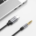 Kabel przewód audio USB-C - mini jack 3.5mm 1 m - czarny