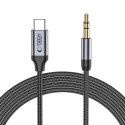 Kabel przewód audio USB-C - mini jack 3.5mm 1 m - czarny