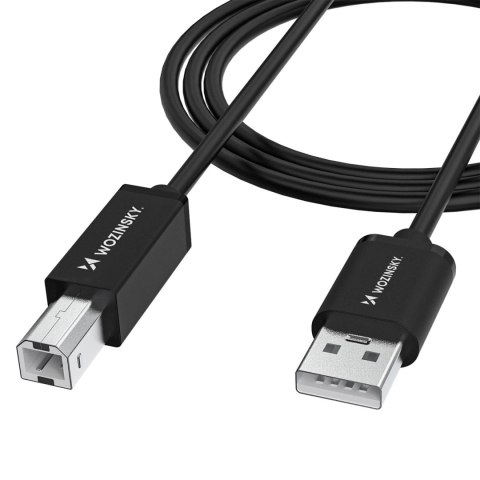 Kabel przewód do drukarki skanera USB-B - USB-A 480Mb/s 2m - czarny