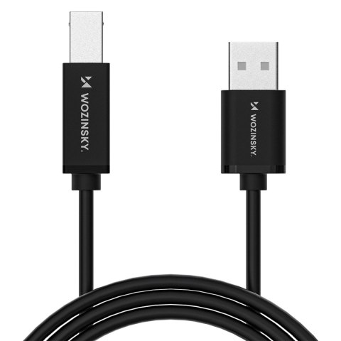Kabel przewód do drukarki skanera USB-B - USB-A 480Mb/s 2m - czarny