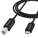 Kabel przewód do drukarki skanera USB-B - USB-C 1m - czarny