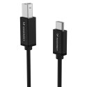 Kabel przewód do drukarki skanera USB-B - USB-C 1m - czarny