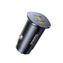 Ładowarka samochodowa 2 x USB-C 30W - czarna