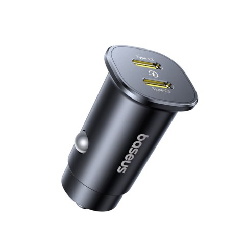 Ładowarka samochodowa 2 x USB-C 30W - czarna