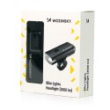 Lampka rowerowa przednia z kablem USB-C 3000 lm - czarna