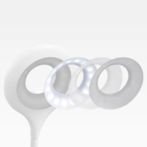 Mini lampka bezprzewodowa LED do czytania z klipsem kablem USB-C 80lm - biała