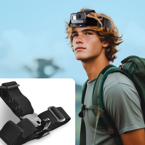Opaska na głowę do kamery sportowej GoPro DJI GA100 Head Moun - czarna