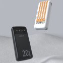 Powerbank K6Pro+ 20000mAh z wbudowanymi kablami USB-C microUSB iPhone Lightning - czarny