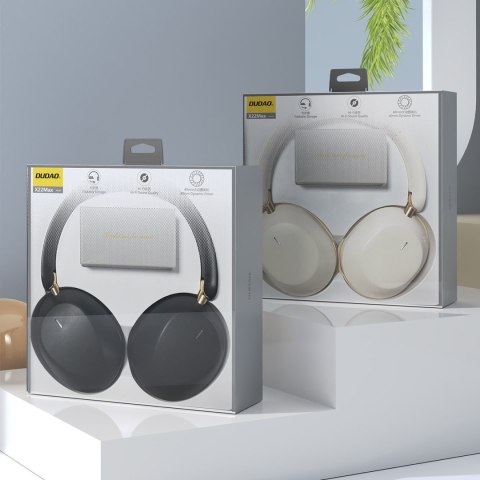 Słuchawki bezprzewodowe nauszne X22 Max Bluetooth ANC - beżowe