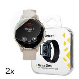 Szkło hartowane do smartwatcha Garmin Venu 3S 41mm Full Glue - 2 szt.
