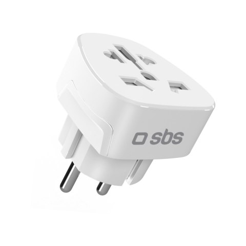 Adapter sieciowy podróżny uniwersalny Shucko EU - biały