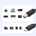 Kabel przewód do skanera drukarki USB-B - USB-C 2m - czarny