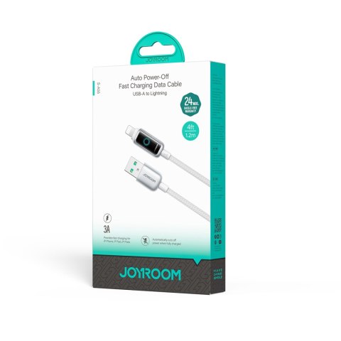 Kabel przewód USB-A - iPhone Lightning 3A 1.2m - biały