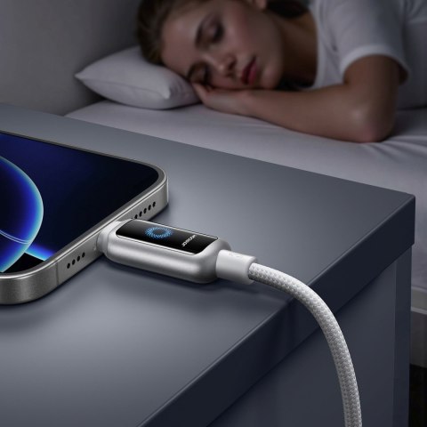 Kabel przewód USB-A - iPhone Lightning 3A 1.2m - biały