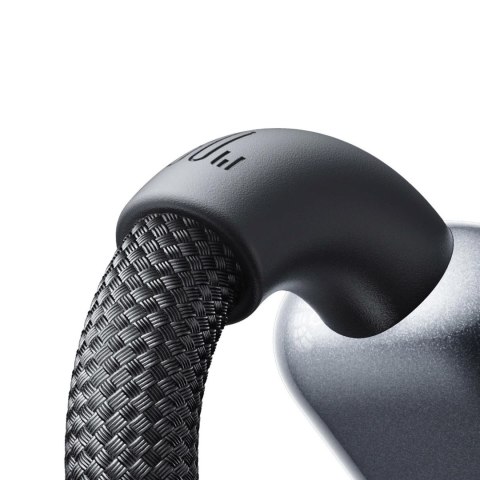 Kabel przewód w oplocie USB-A - USB-C 66W 1.2m - czarny