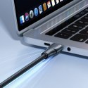 Kabel przewód w oplocie USB-C 60W 0.25m - czarny