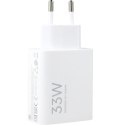 Ładowarka sieciowa USB-A 33W z kablem USB-C - biała