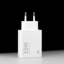 Ładowarka sieciowa USB-A 33W z kablem USB-C - biała