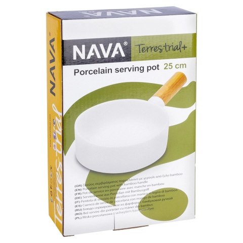 Talerz Miska do Serwowania Sałatek Przekąsek Porcelana NAVA 25 x 14,5 cm