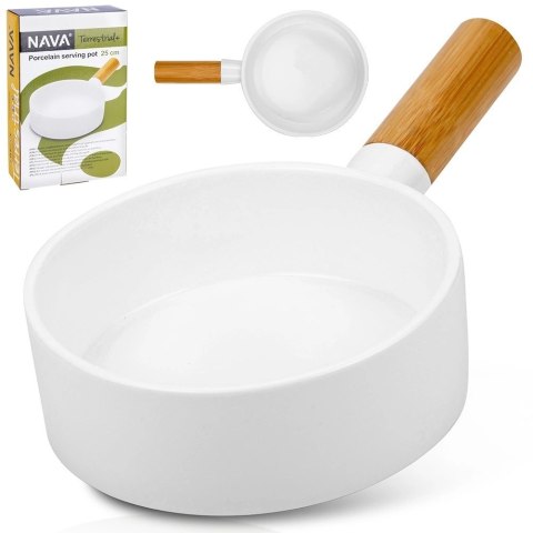 Talerz Miska do Serwowania Sałatek Przekąsek Porcelana NAVA 25 x 14,5 cm