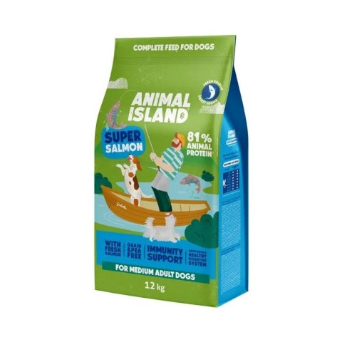 ANIMAL ISLAND łosoś premium karma sucha dla psa 12kg