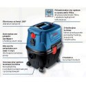 Bosch GAS 15 PS Professional 15 l Cylinder próżniowy Suchy 1100 W Worek na kurz
