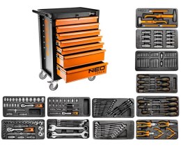 NEO SZAFKA NARZĘDZIOWA 7 SZUFLAD + 176 NARZĘDZI
