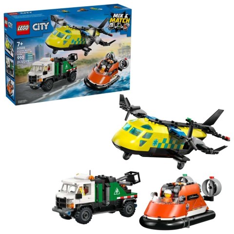 LEGO City 60505 Samolot, wóz serwisowy i poduszkowiec