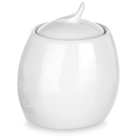 Cukierniczka Porcelanowa ORION MONA 240 ml Biała z Pokrywką Nowoczesna