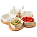 Miseczki na Przekąski Porcelanowe Białe Dekoracyjne WHITELINE 28,5 cm