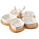 Miseczki na Przekąski Porcelanowe Białe Dekoracyjne WHITELINE 28,5 cm