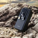 Powerbank K11 Max 30000mAh z wbudowanymi kablami - czarny