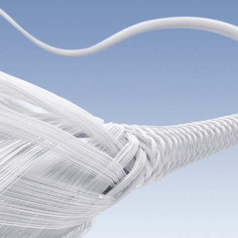 Kabel przewód S-A28 z oplotem USB-A - Lightning 3A 1m - biały