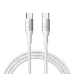 Kabel przewód S-A28 z oplotem USB-C 60W 1m - biały